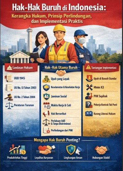 Hak Hak Buruh di Indonesia: Kerangka Hukum, Prinsip Perlindungan, dan Implementasi Praktis